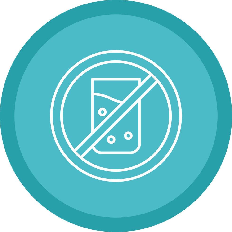 No drink Flat Circle Multicolor Design Icon vector