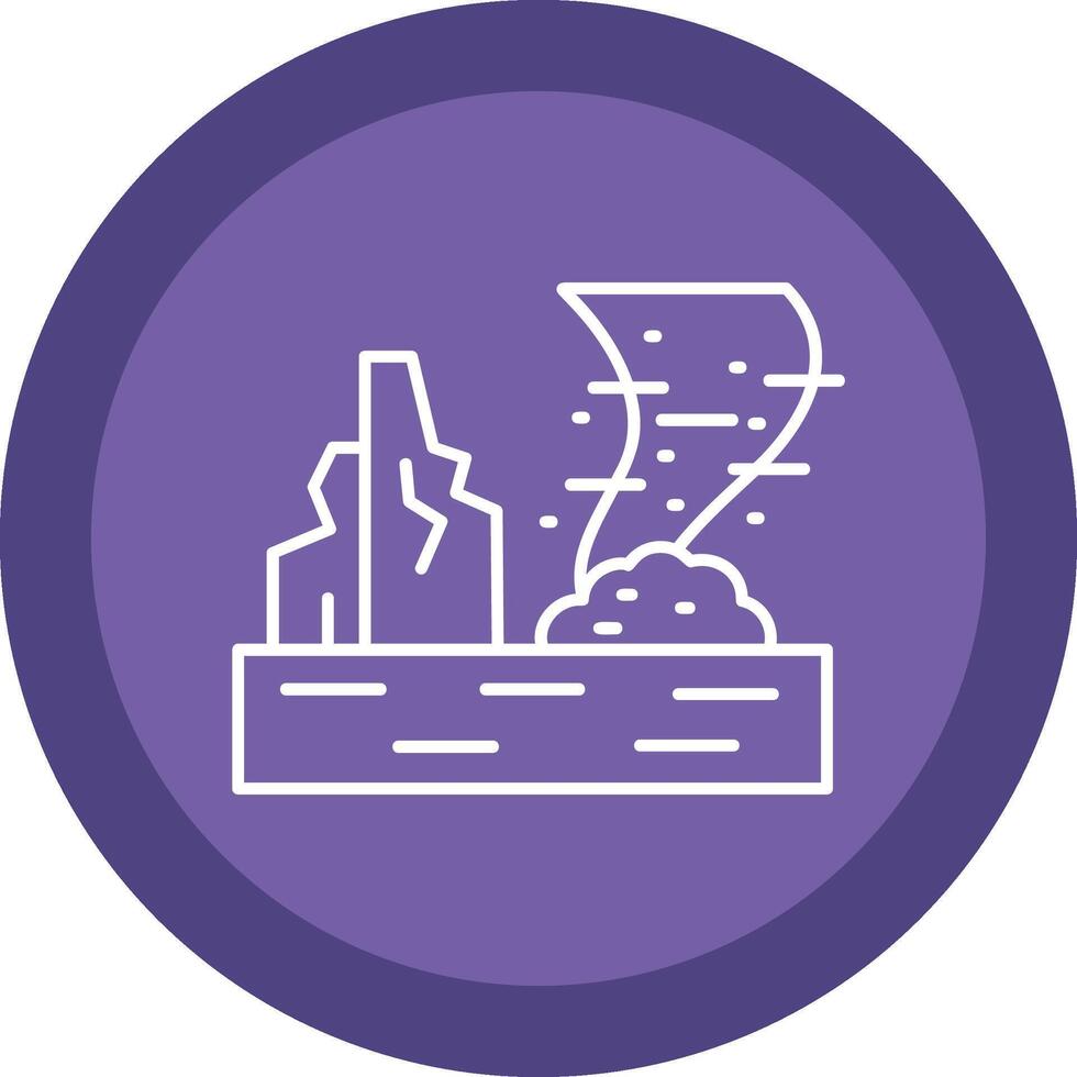 Sandstorm Flat Circle Multicolor Design Icon vector