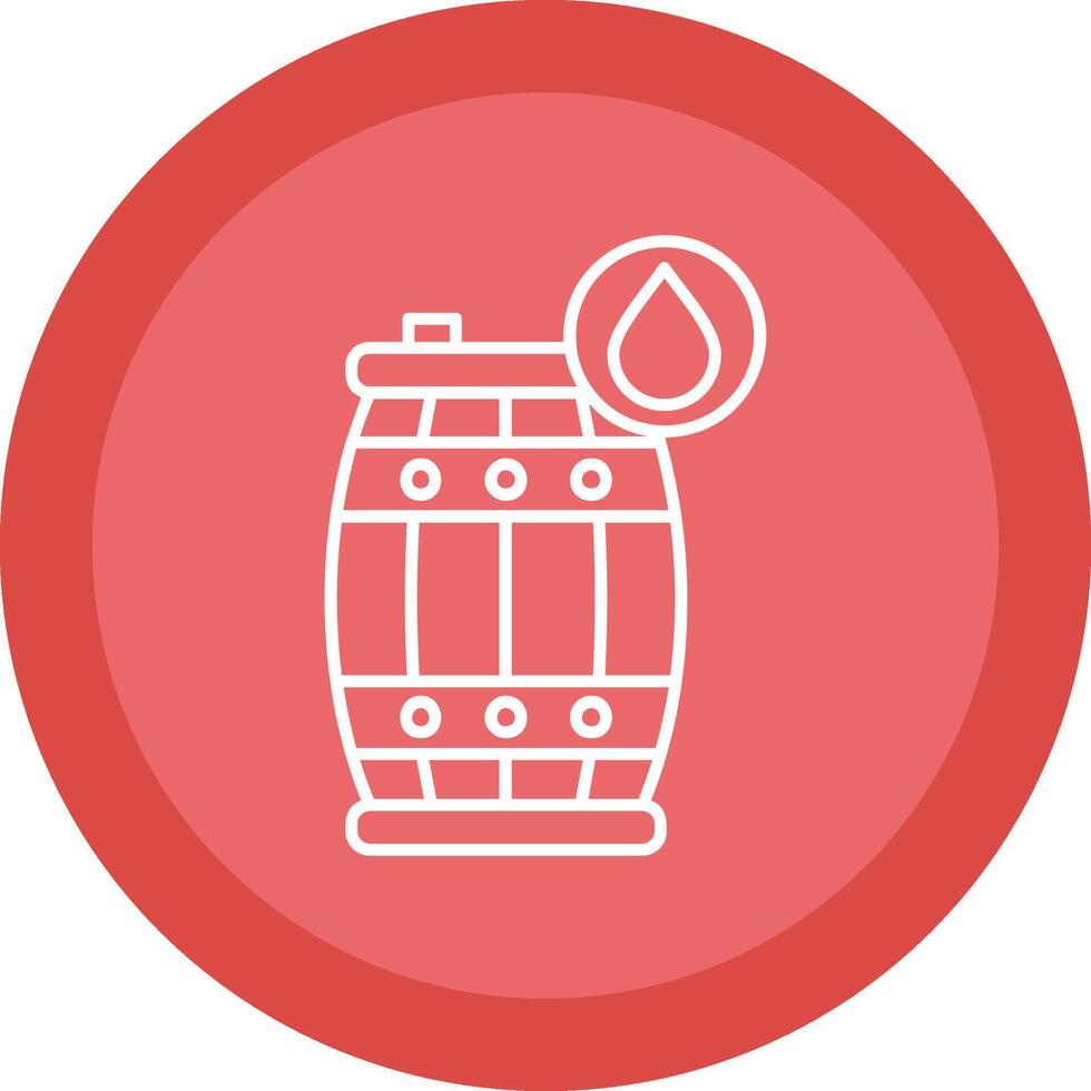 Oil barrel Flat Circle Multicolor Design Icon vector