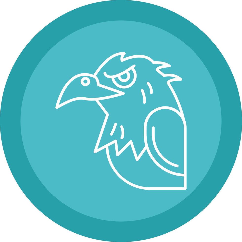 águila plano circulo multicolor diseño icono vector