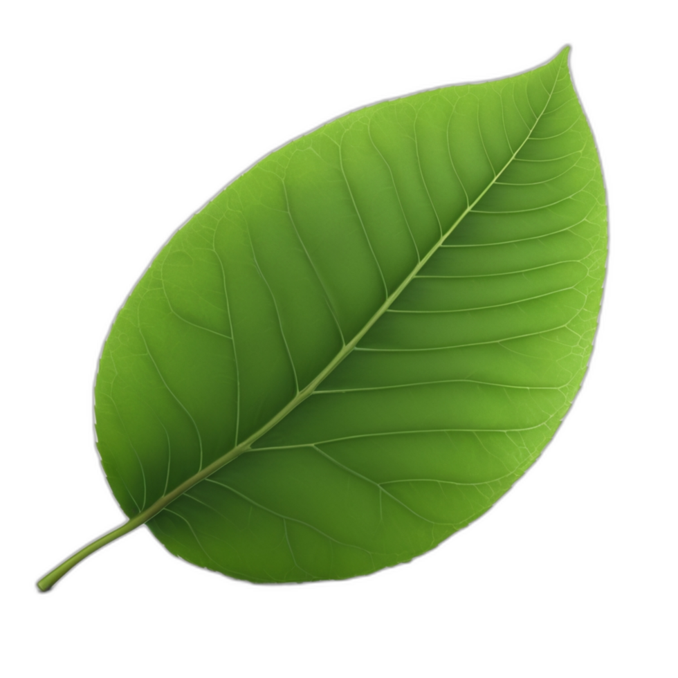 3d rendered green leaf png