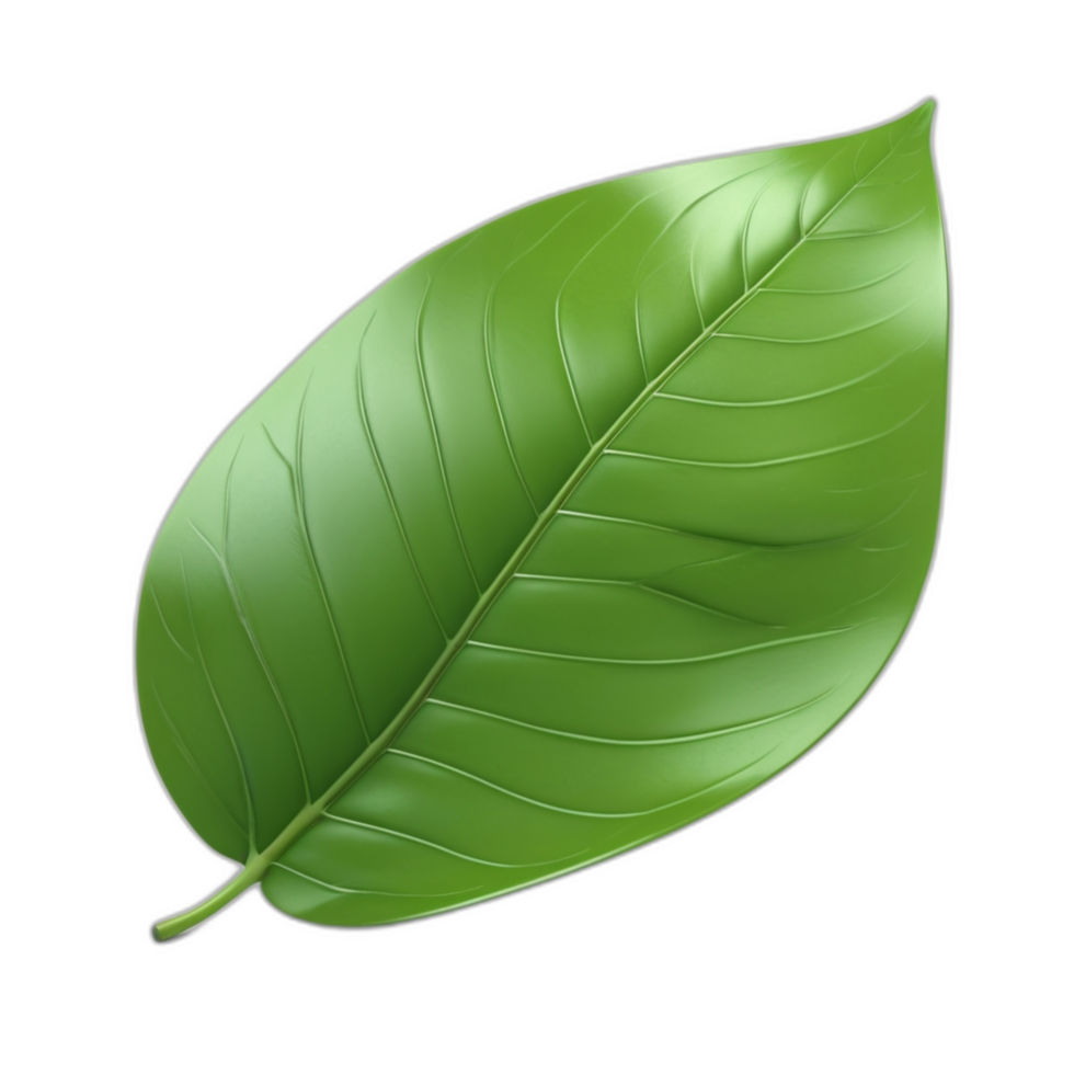 3d rendered green leaf png