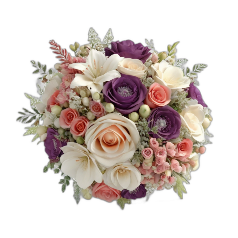 3d rendered luxurious wedding bouquet png