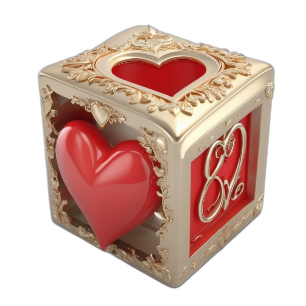 3d rendered Love box png