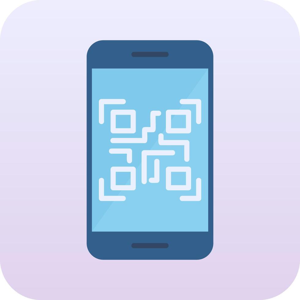 Smartphone Qr Code Vector Icon