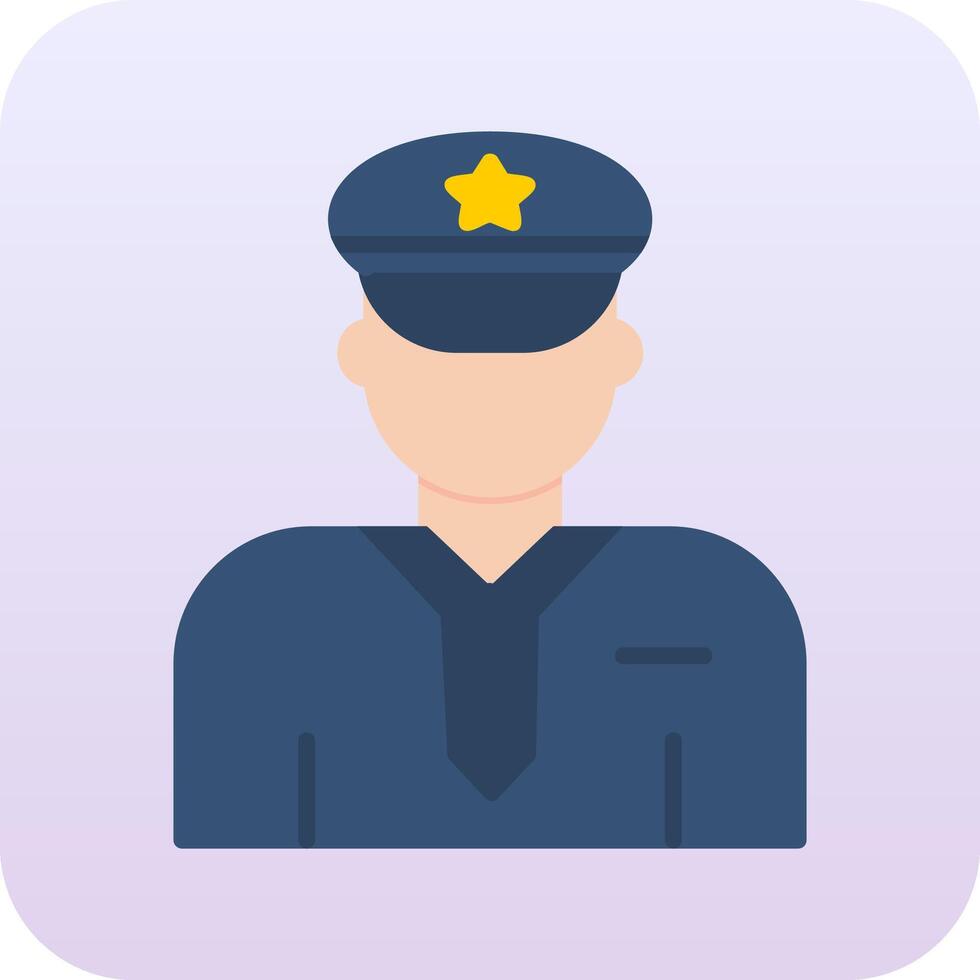 icono de vector de hombre de policía