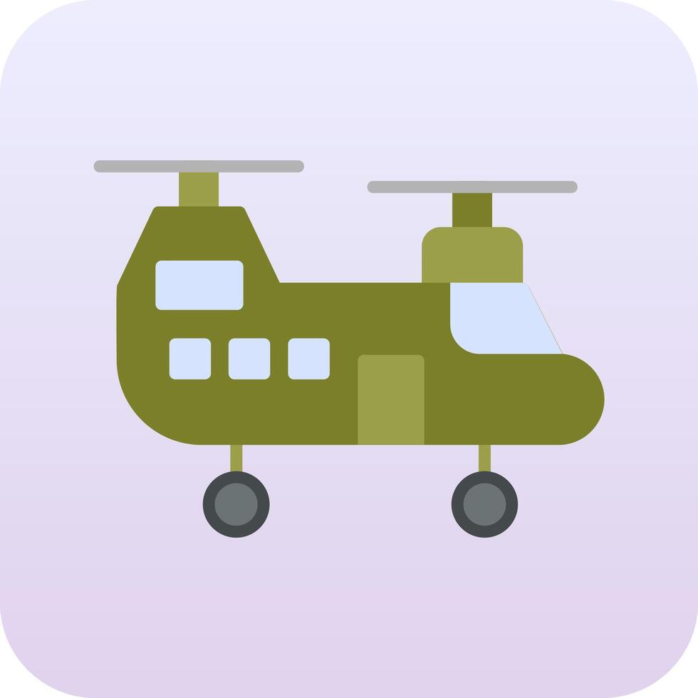 icono de vector de helicóptero militar