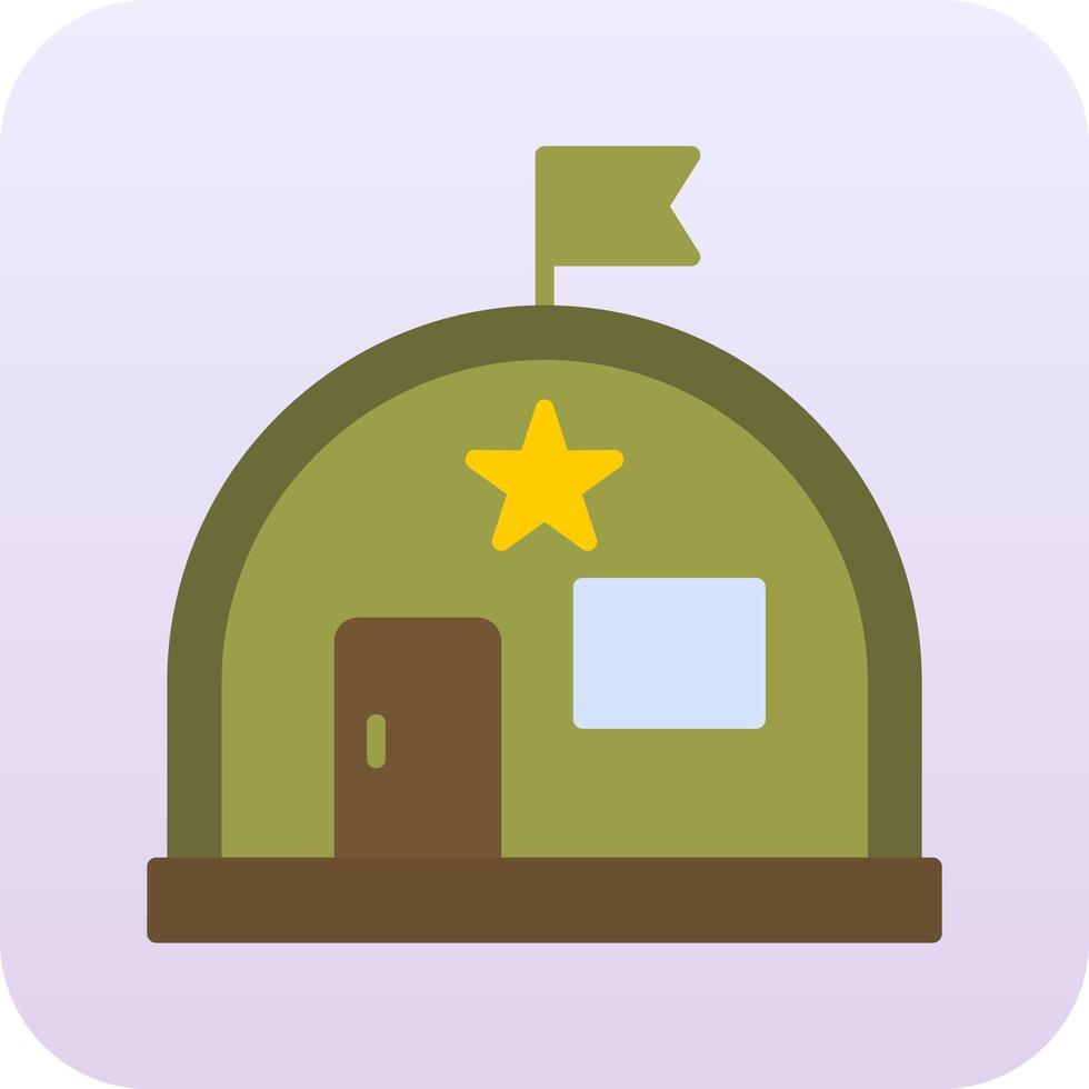 Military Warehouse Vector Icon