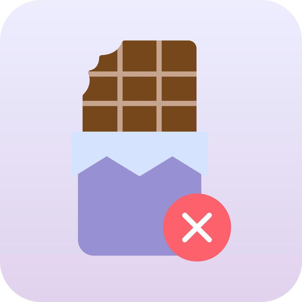 No chocolate vector icono