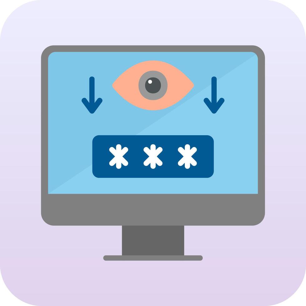 Computer Spyware Vector Icon