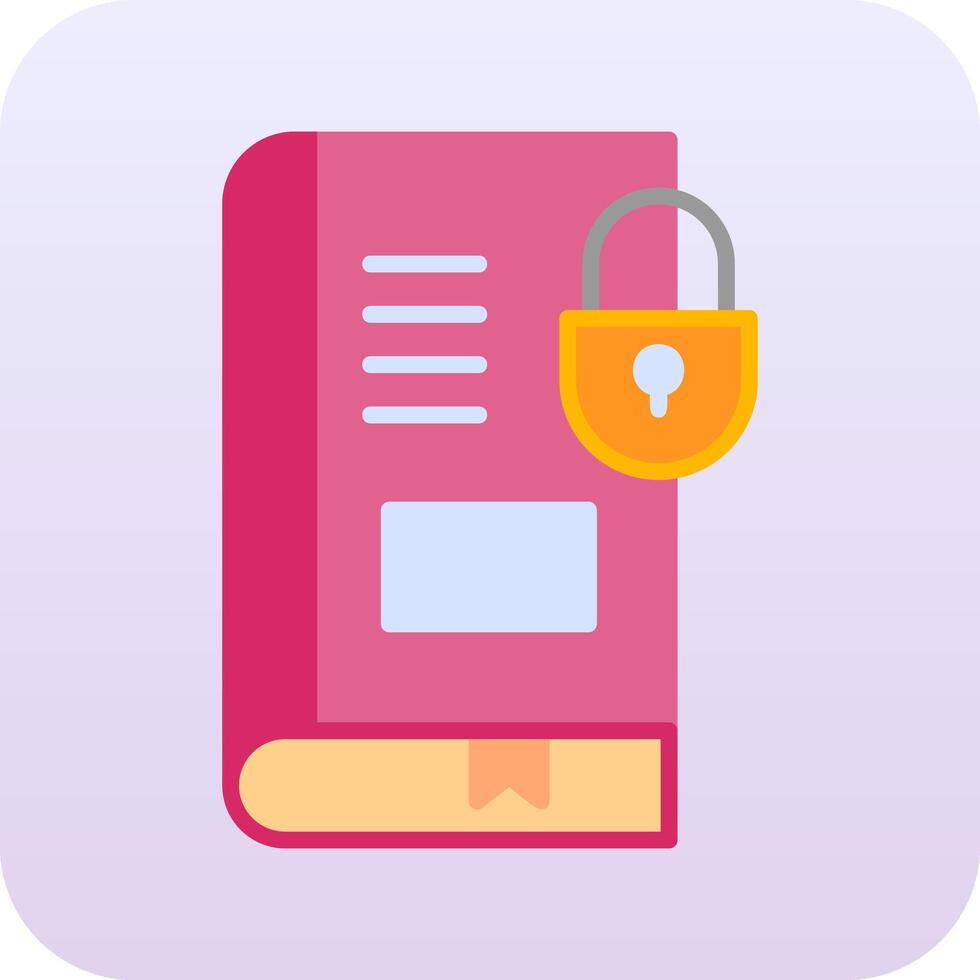 Secure Book Vector Icon