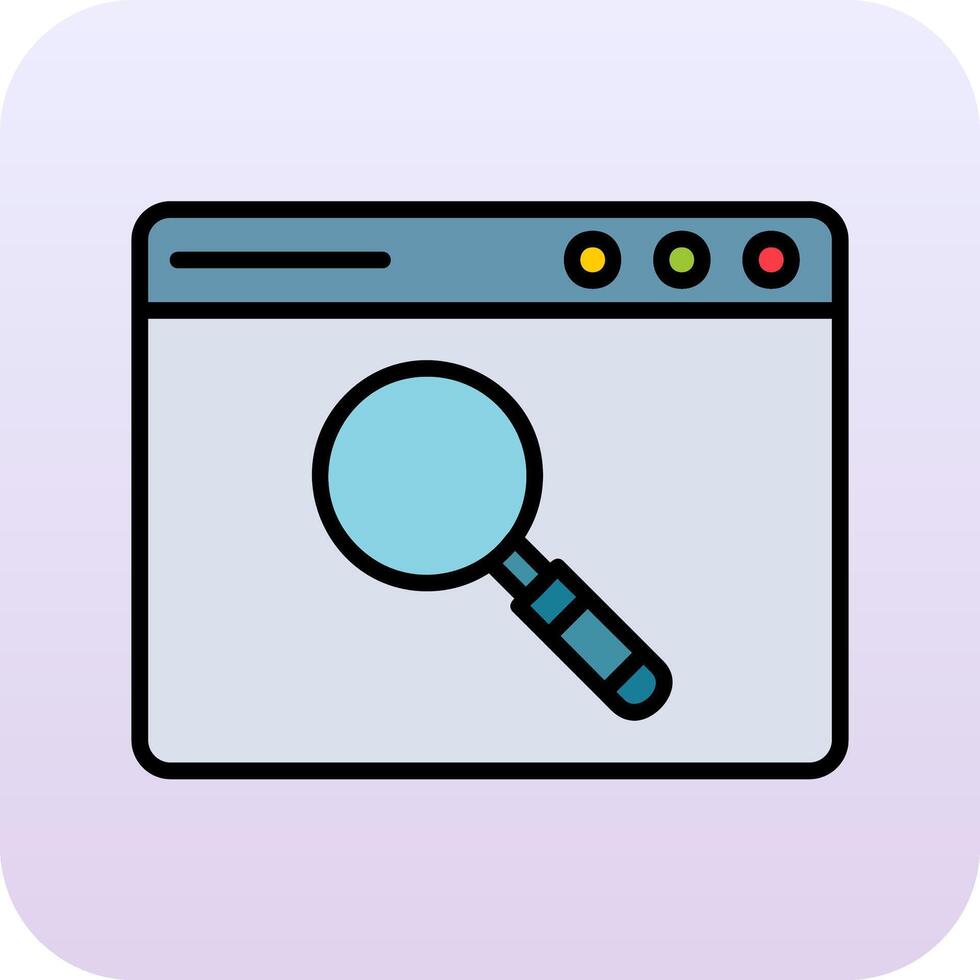 Browser Searching Vector Icon