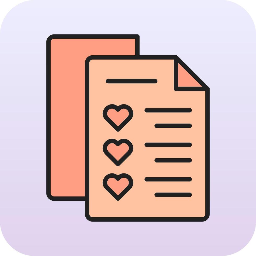 Wishlist Vector Icon