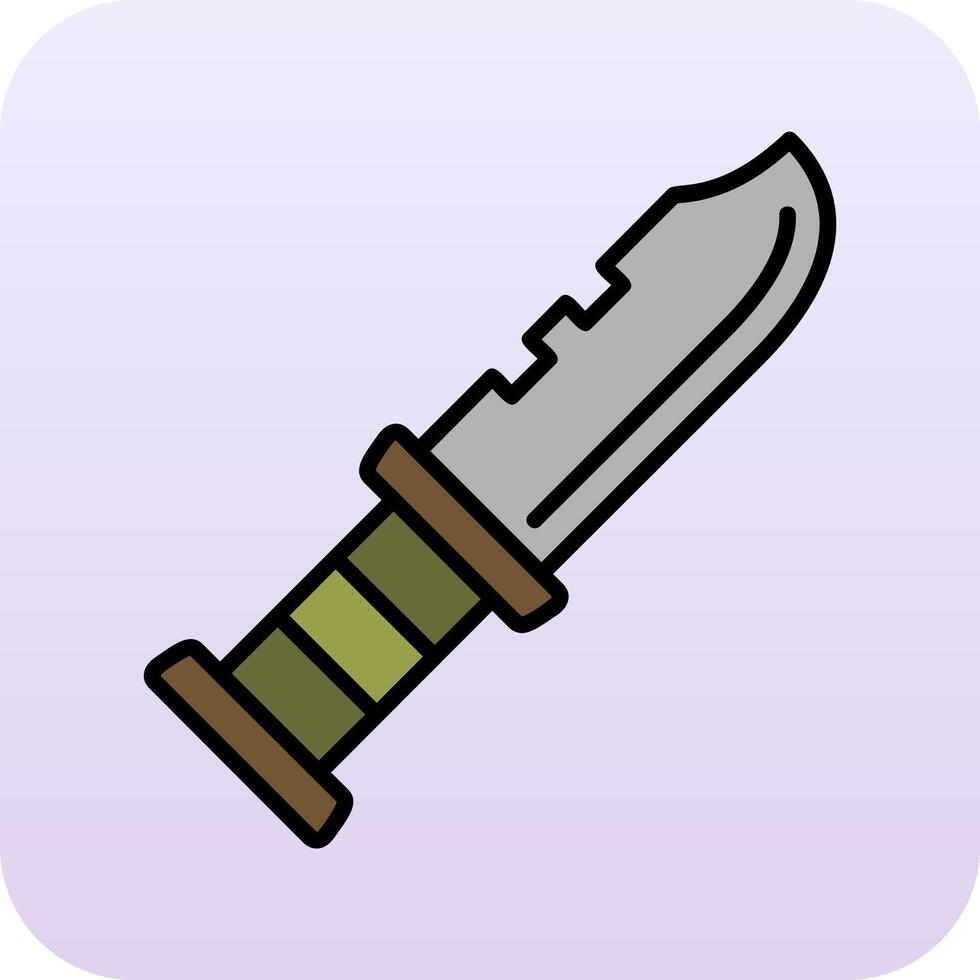 militar cuchillo vector icono