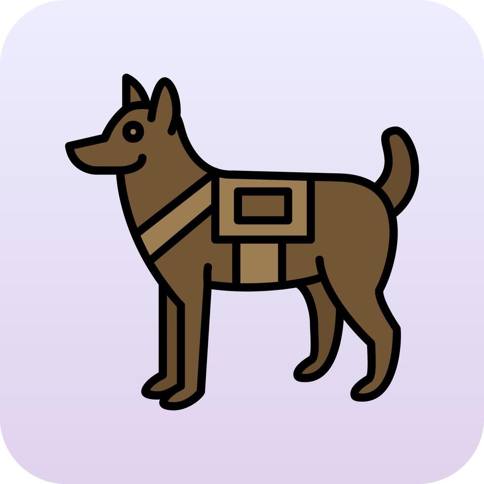 Military Dog Vector Icon