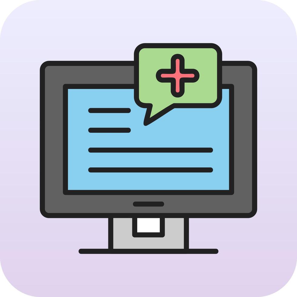 Medical Notification Vector Icon