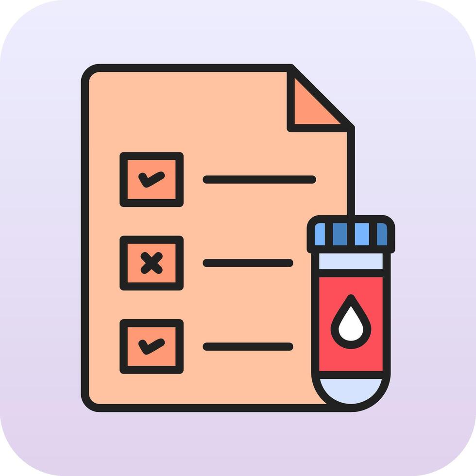 Medical Test Report Vector Icon