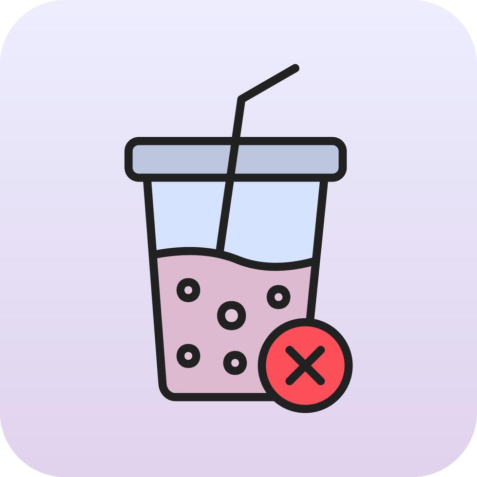 No Soft Drink Vector Icon