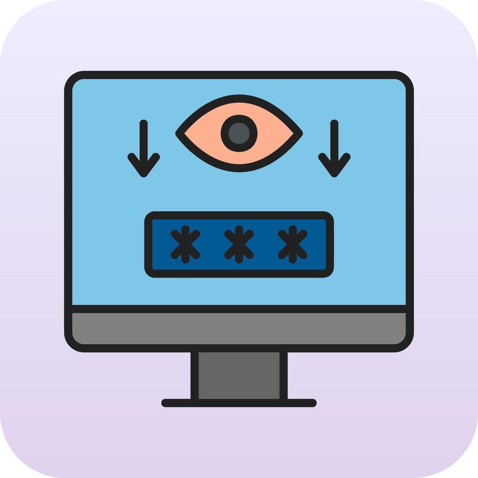 Computer Spyware Vector Icon