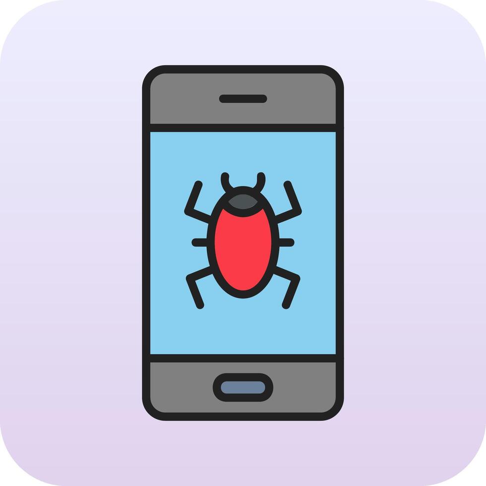 Mobile Virus Vector Icon