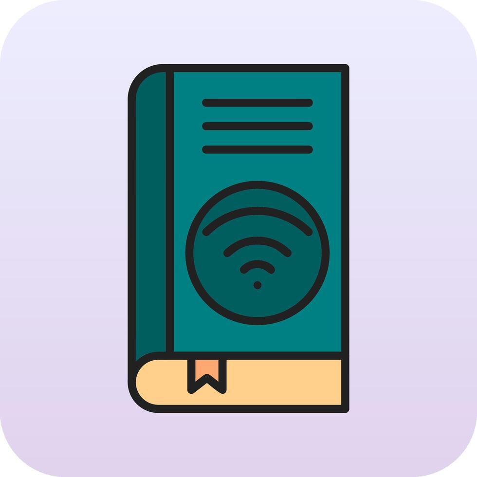 Wifi book Vector Icon