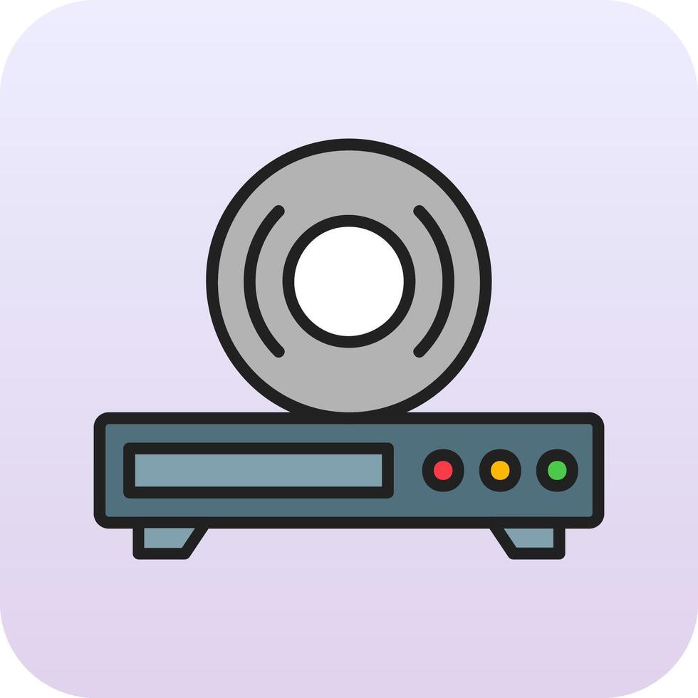 icono de vector de reproductor de cd