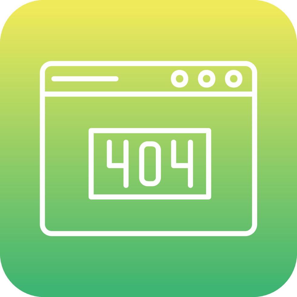 404 Error Vector Icon