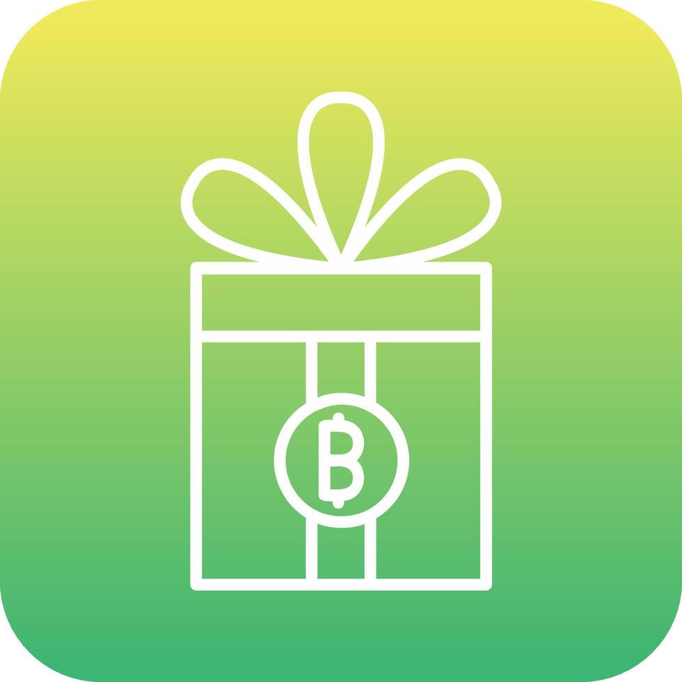 regalo bitcoin vector icono