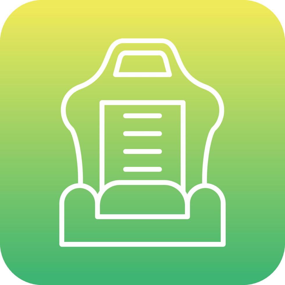 Car Seat Vector Icon