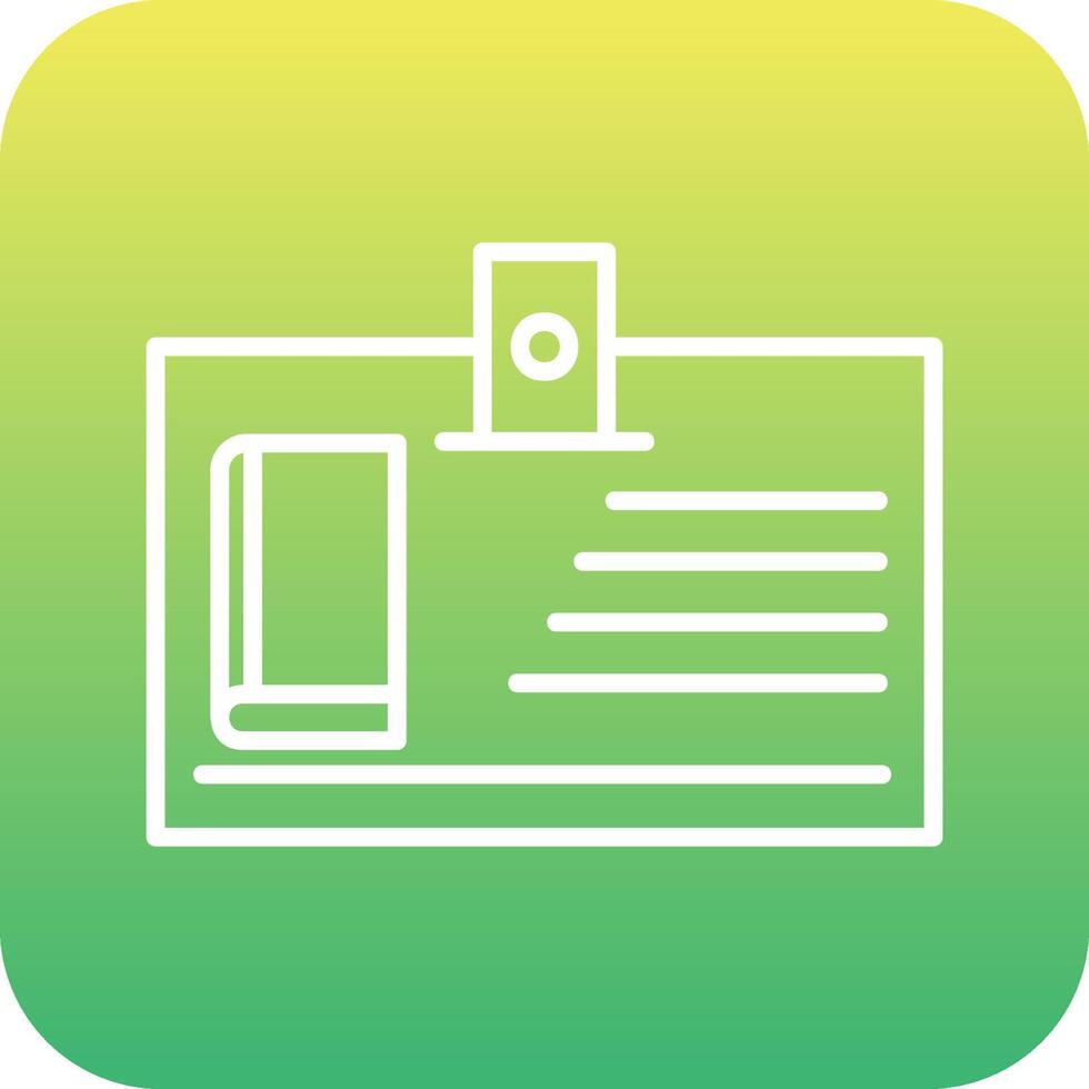 Library Card Vector Icon