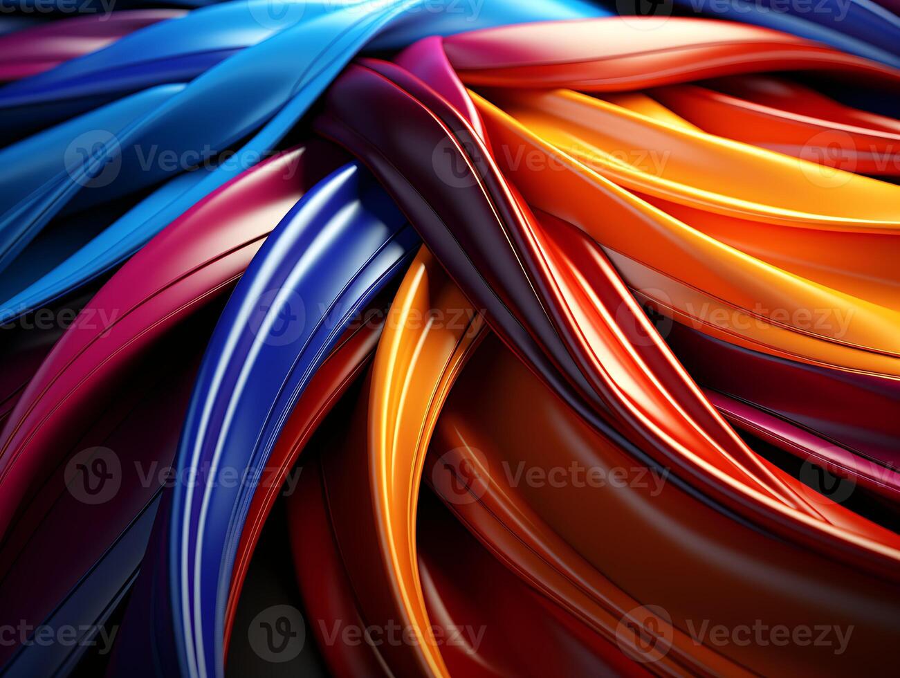 AI generated Modern colorful wave stripes pattern background photo