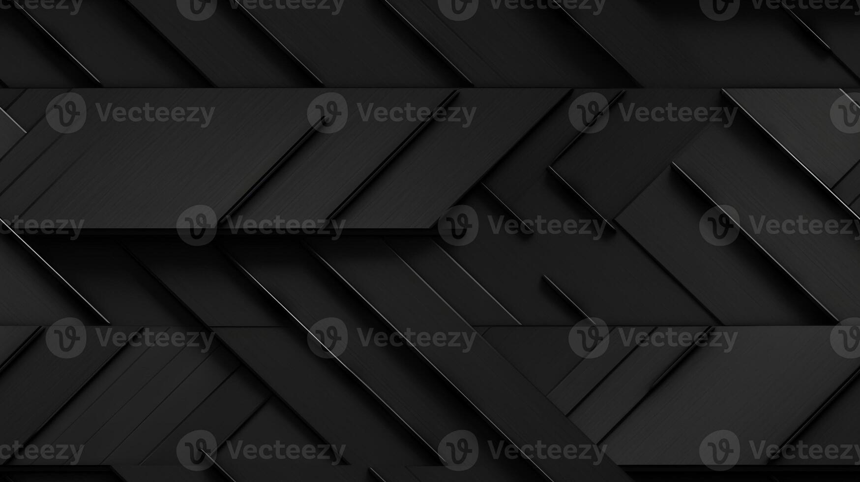 AI generated Dark black Geometric grid background Modern dark abstract texture seamless pattern photo