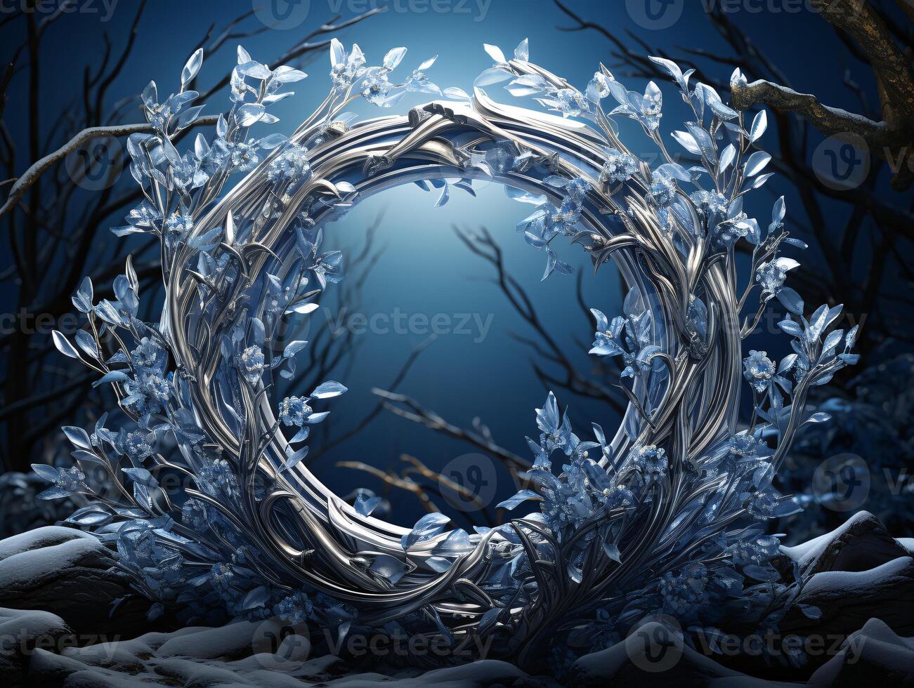 AI generated Beautiful blue feathers background close up photo