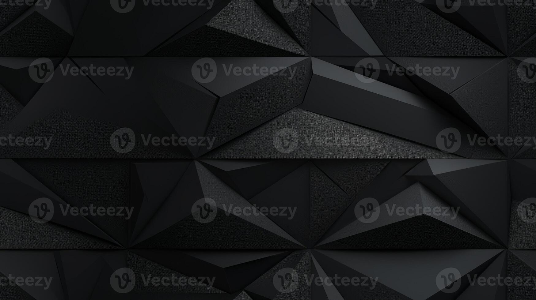 AI generated Dark black Geometric grid background Modern dark abstract texture seamless pattern photo