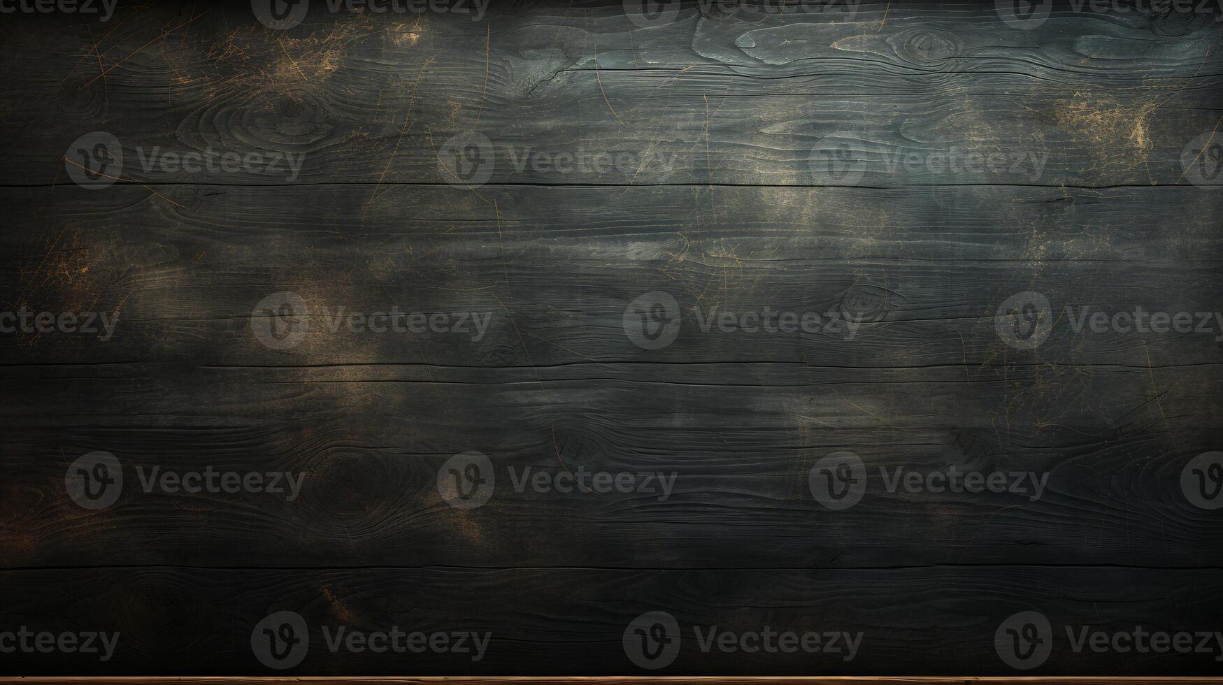 AI generated Empty wooden chalkboard on the wall Education concept with copy space photo