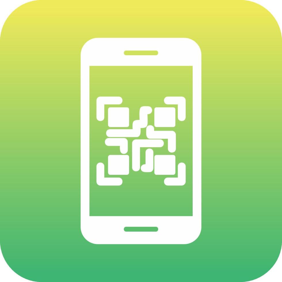 Smartphone Qr Code Vector Icon
