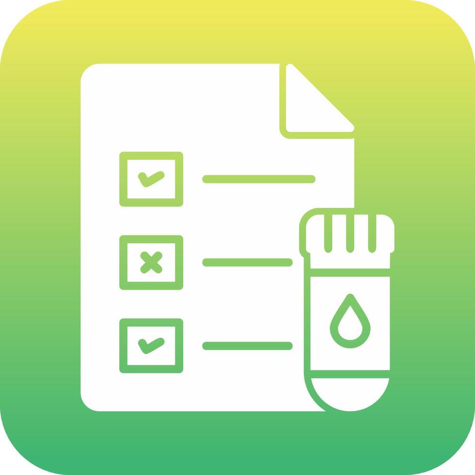 Medical Test Report Vector Icon
