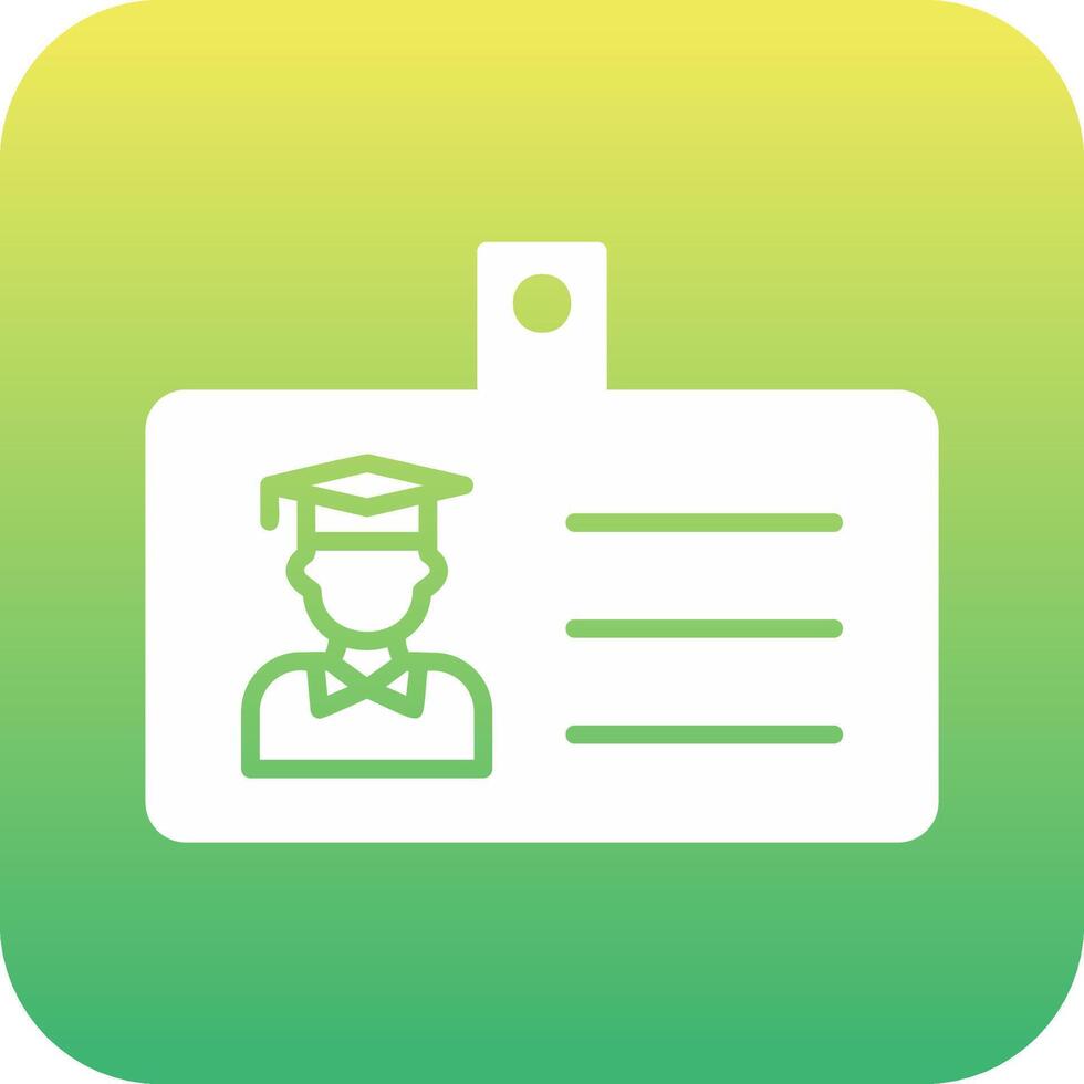 Student Id Card Vector Icon