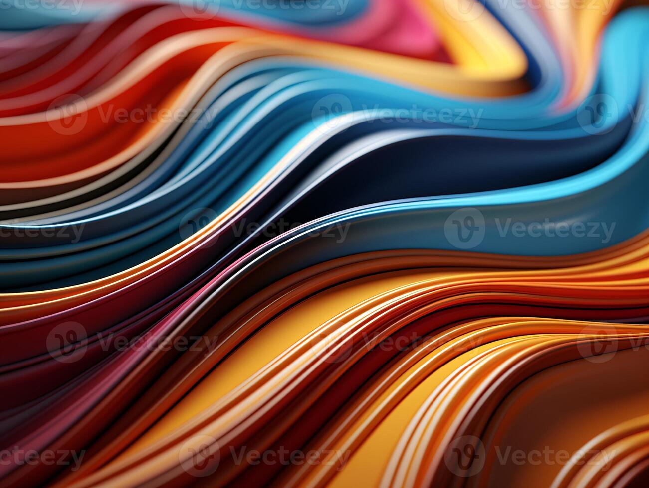 AI generated Modern colorful wave stripes pattern background photo