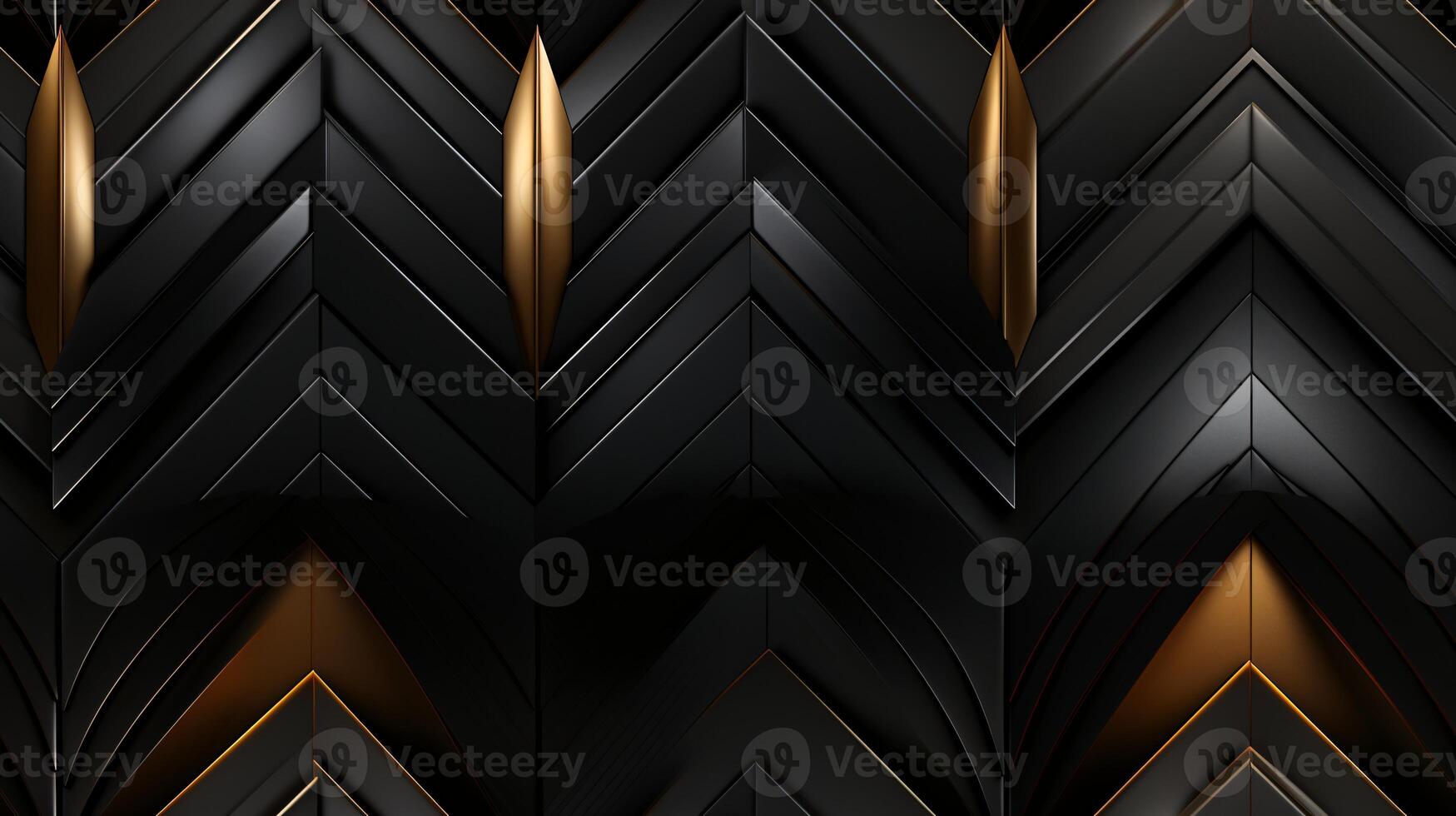 AI generated Dark black Geometric grid background Modern dark abstract texture seamless pattern photo