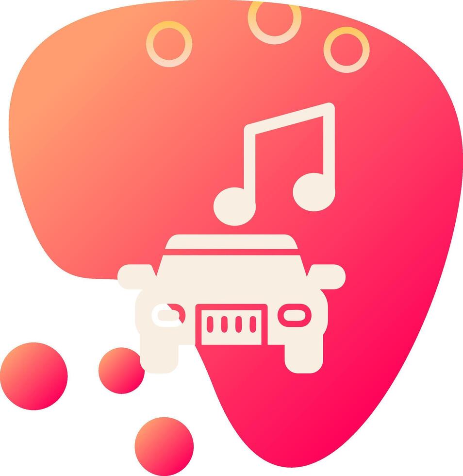 coche música vector icono