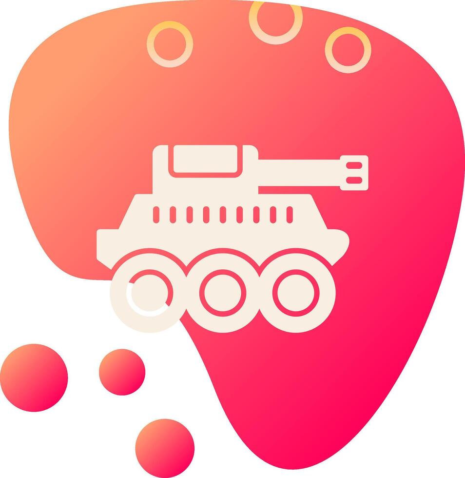 icono de vector de tanque militar