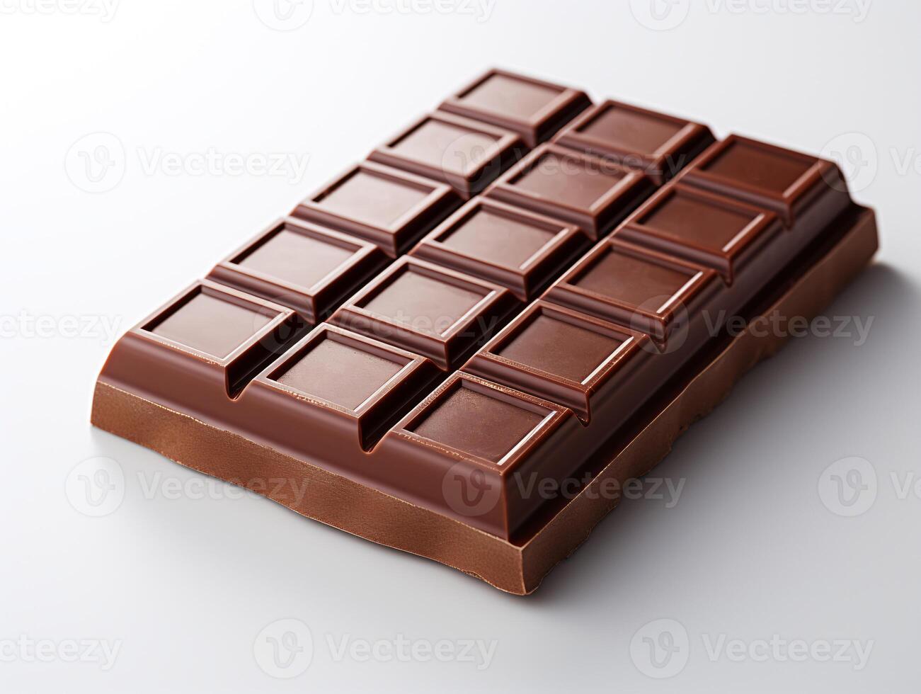AI generated Chocolate bar isolated on white background. photo