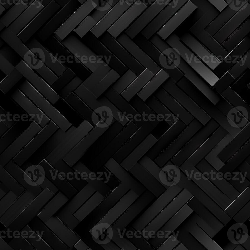 AI generated Dark black Geometric grid background Modern dark abstract texture seamless pattern photo