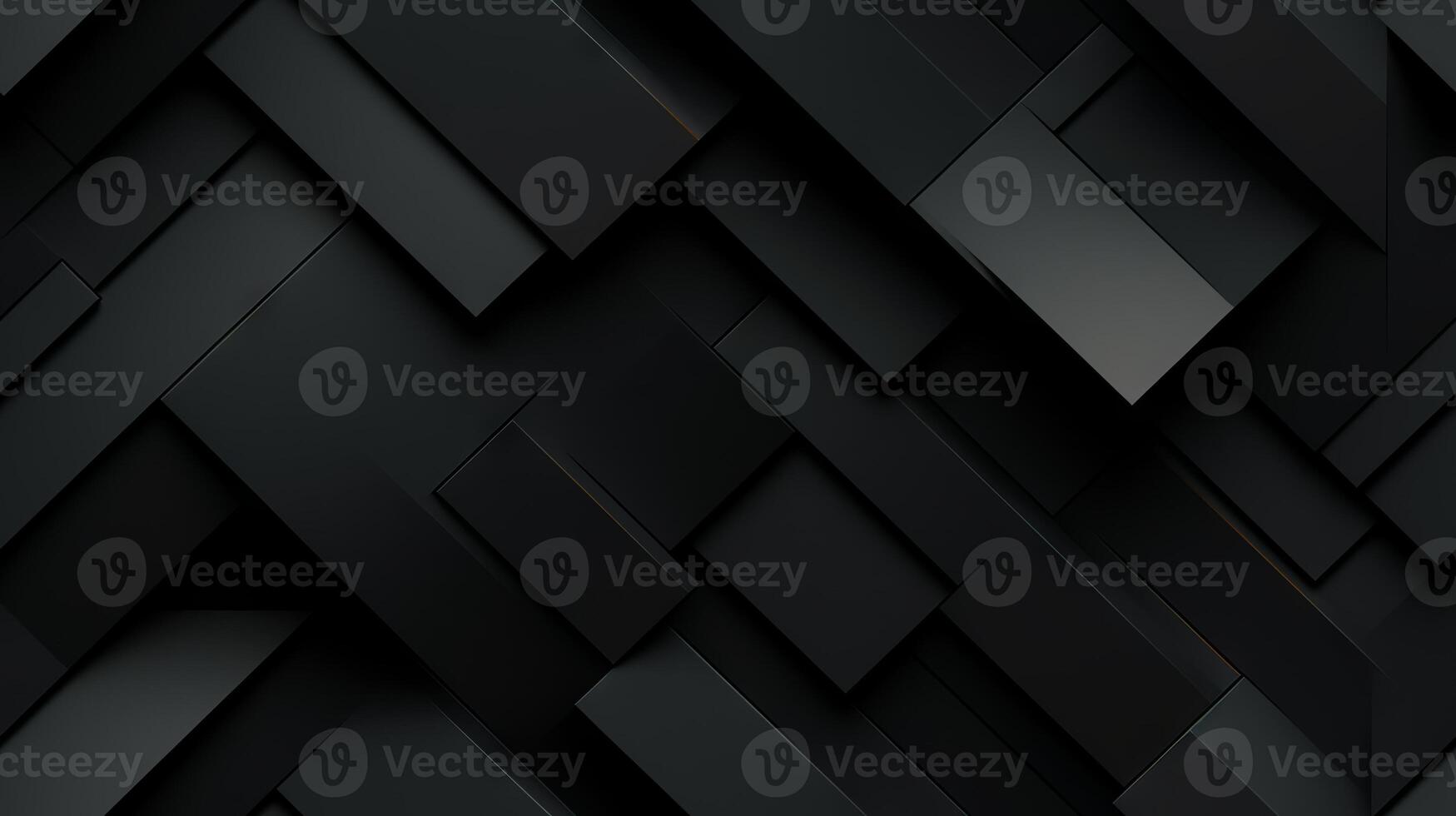 AI generated Dark black Geometric grid background Modern dark abstract texture seamless pattern photo