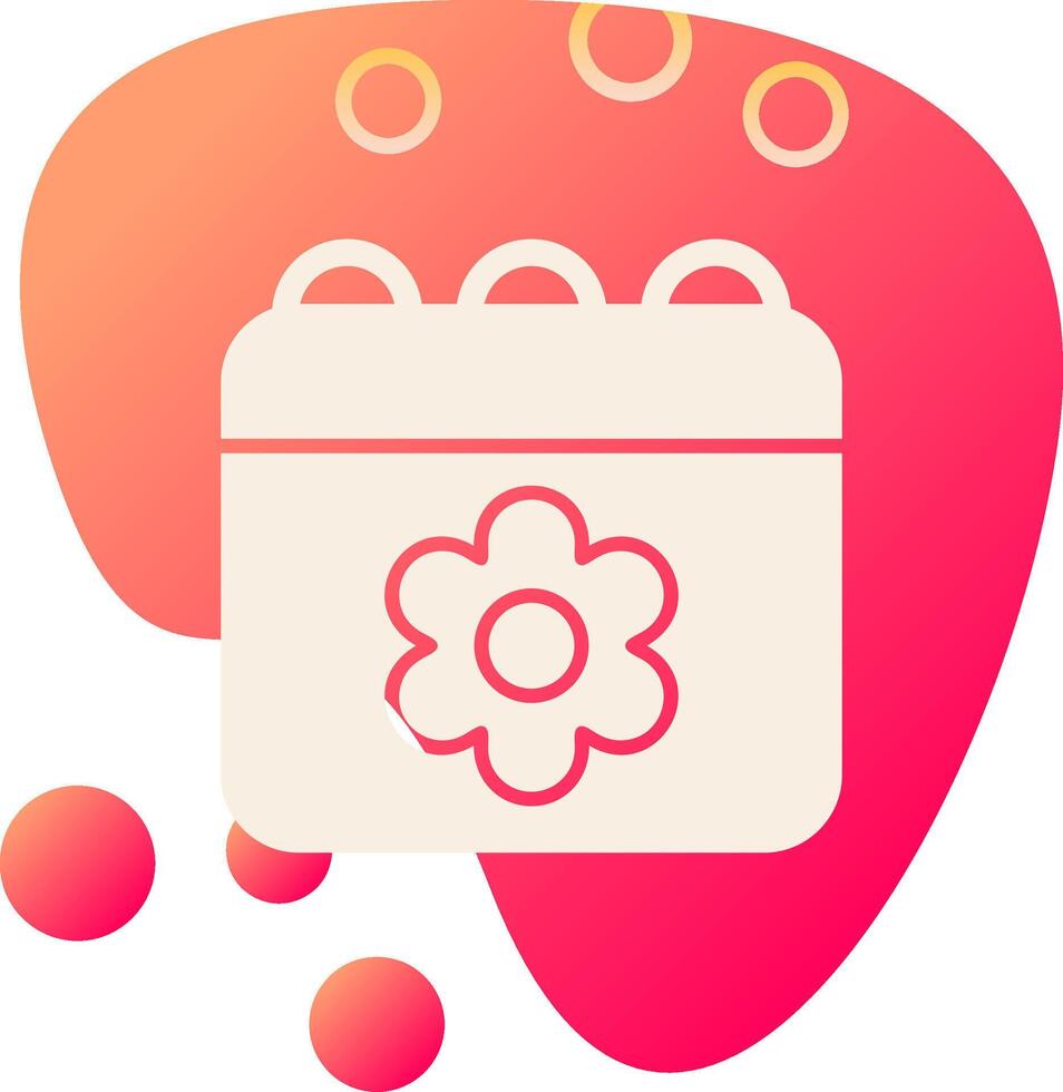 Sakura Date Vector Icon