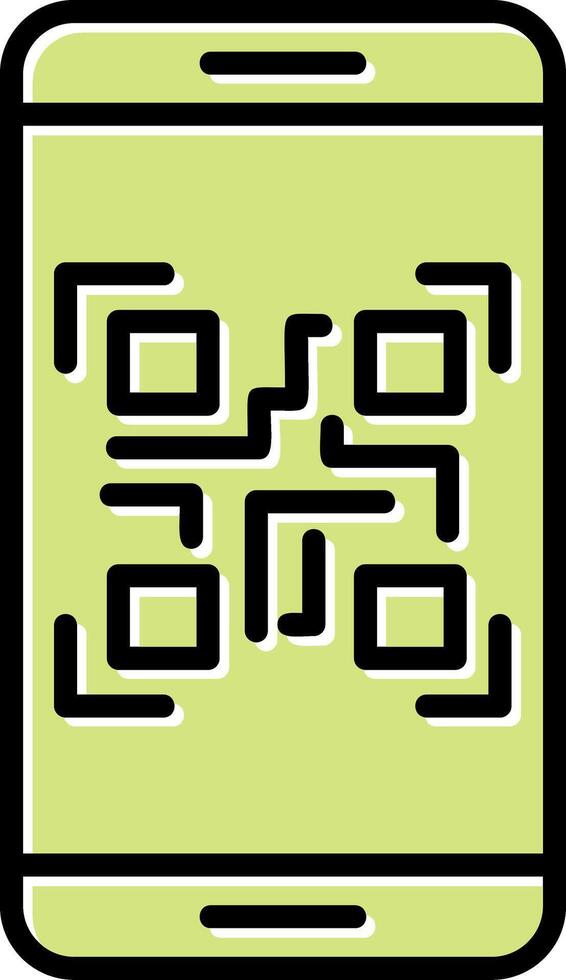 Smartphone Qr Code Vector Icon