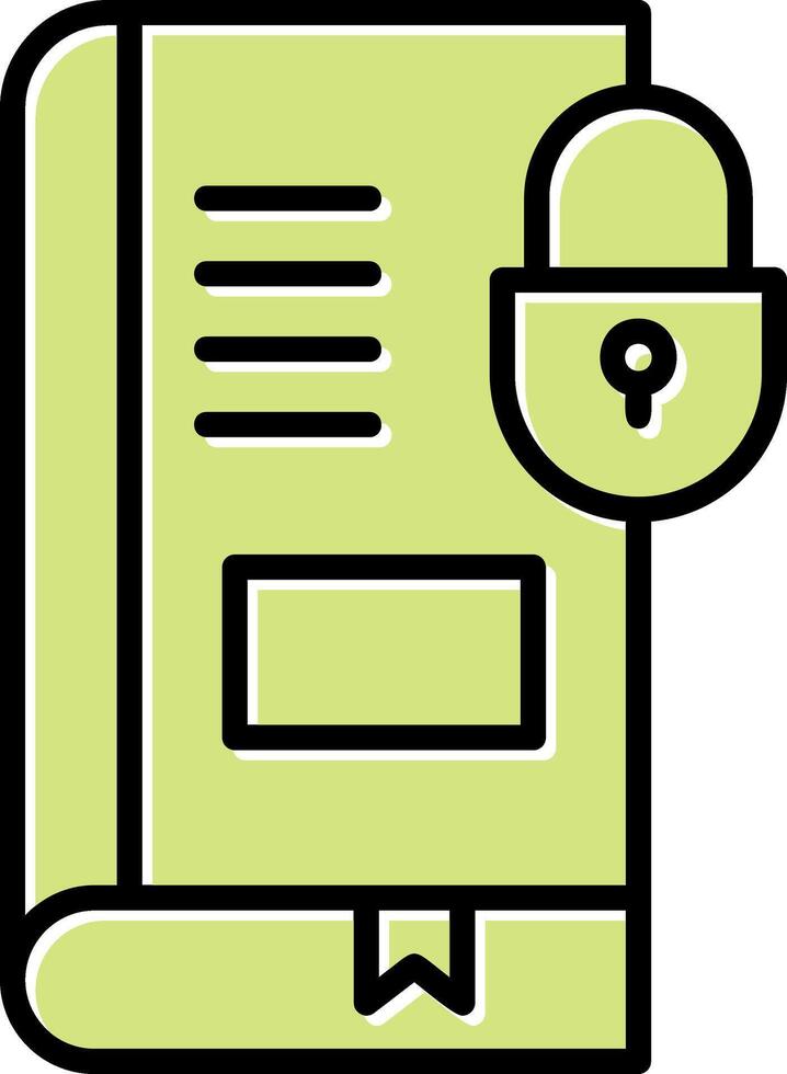 Secure Book Vector Icon