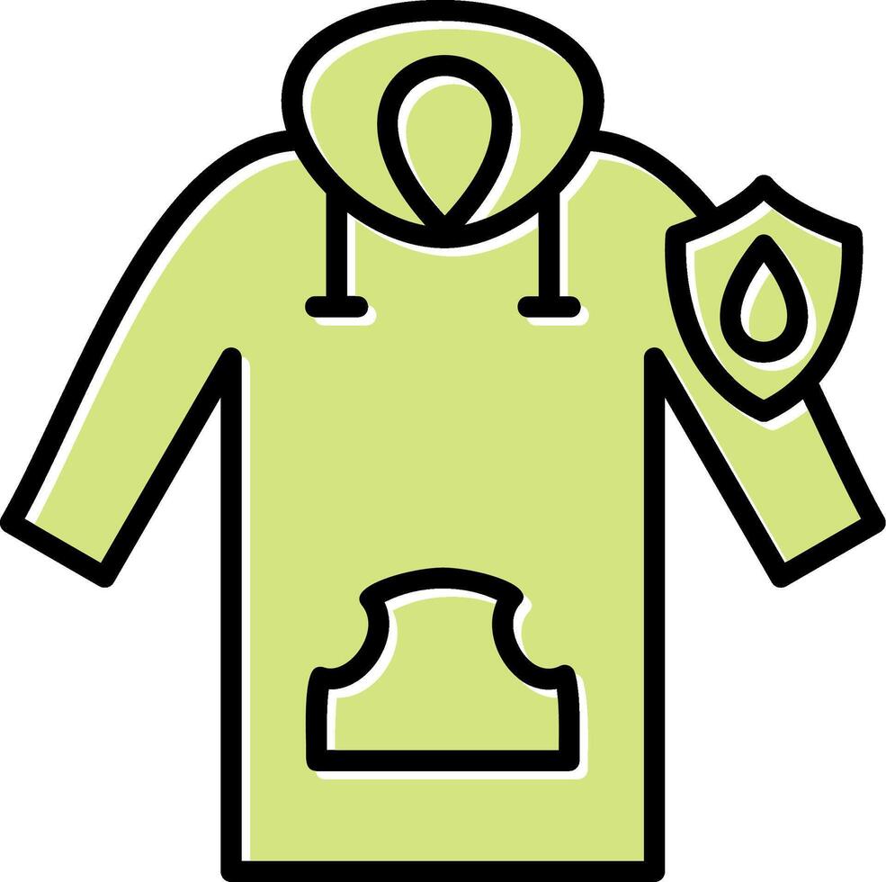 Waterproof Hoodie Vector Icon