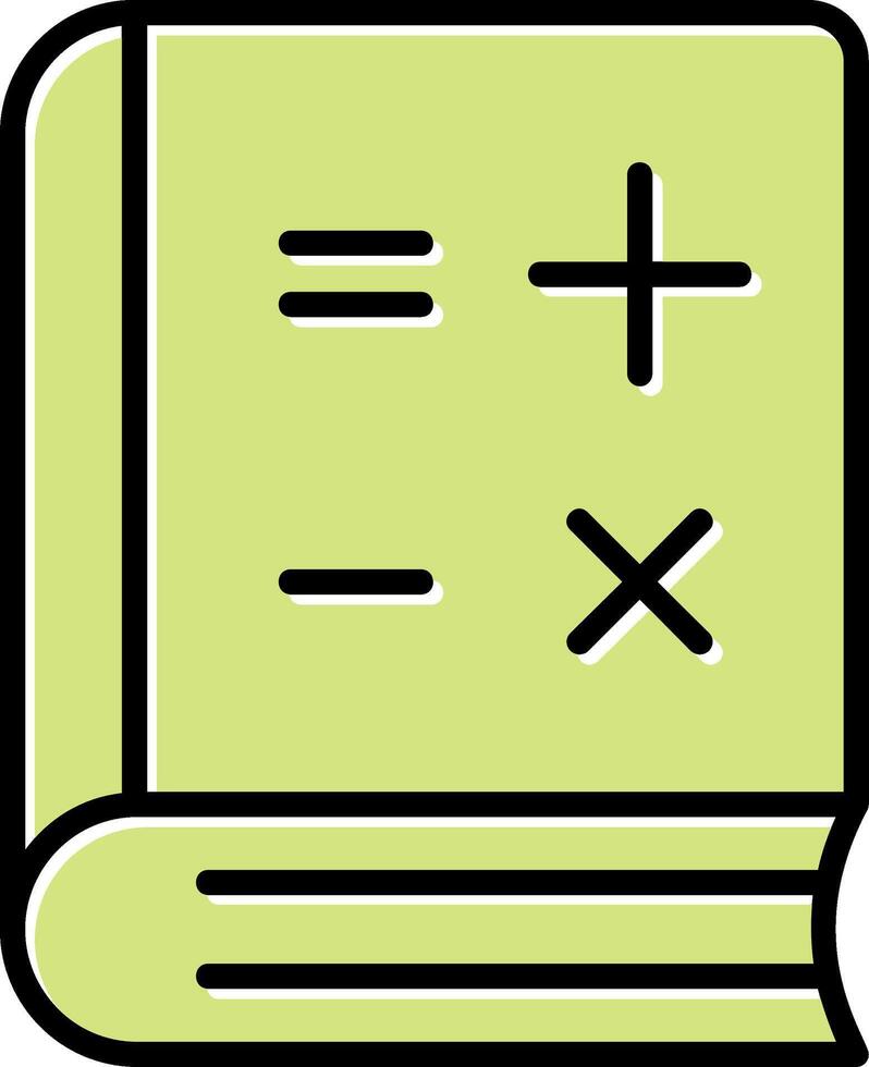 icono de vector de libro de matemáticas